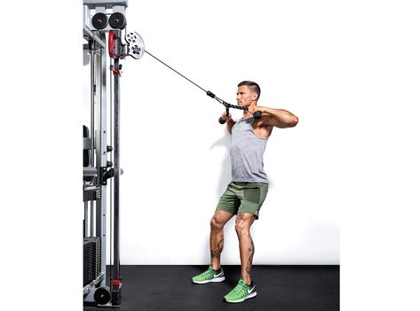 Cable Machine Workout, Shoulder Workout Routine, Arm Lock, Shoulder Raises, Best Shoulder Workout, Face Pulls, Cable Workout, Chest Fly, Suspension Trainer