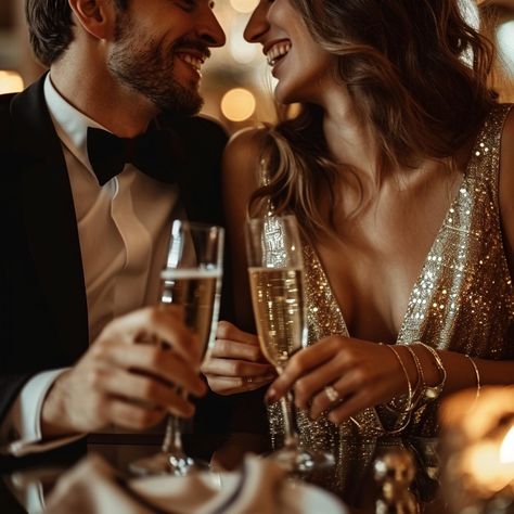 Elegant Celebration Toast: An elegantly dressed couple shares a toast with champagne flutes at a glamorous evening celebration. #elegant #celebration #toast #champagne #couple #evening #formal #dress #aiart #aiphoto #stockcake https://ayr.app/l/imQ6 Champaign Toast, Champagne Celebration, Wedding Toast, Elegant Couple, Candlelit Dinner, Couple Dress, Couple Romance, Champagne Toast, Wedding Toasts