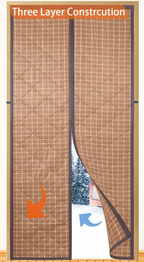 PRICES MAY VARY. ✔Keep Draft Out&Lower Consumption:Our upgraded insulated door cover curtains is a three-layered framework composed of oxford fabric cover,inner-quilted fluffy polyester fiberfill,and oxford fabric cover,prevents unpleasant draft,keeps cold air outside, retains interior heat and blocks out cold drafts,which saves energy and cut home heating costs effectively. ✔Keep Draft Out&Lower Consumption:Our upgraded Door window cover for winter is a three-layered framework composed of oxfor Insulated Door Blanket, Painting Fabric Window Shades, Removable Window Coverings, Curtains For Cabin, Quilted Window Coverings, Curtains On Doors With Windows, How To Insulate Windows For Winter, Insulated Curtains Diy, Inside Mount Window Treatments