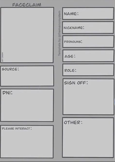 Alter Introduction Template Did, Alter Intro Template, Alter Intro, Intro Sheet, System Alters, Simply Plural, Character Sheet Template, Intro Template, Drawing Things