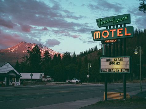 Motel Sign, Southern Gothic, Naha, Dean Winchester, Watercolor Landscape, Pacific Northwest, Winchester, Small Towns, Bumper Stickers