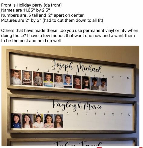 Diy School Picture Frame, School Year Photos Display, Cricut Picture Frame Projects, School Picture Display Ideas, Cricut Picture Frames, School Pictures Display, School Years Picture Frame, School Picture Frames, Homemade Birthday Gifts