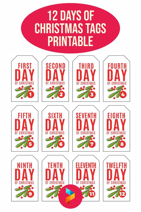 12 Days Of Christmas Care Package, 12 Days Of Christmas Printable Tags, Free 12 Days Of Christmas Printables, 12 Days Of Christmas Free Printables, Free Printable 12 Days Of Christmas Tags, 12 Days Of Christmas Secret Santa, Twelve Days Of Christmas Printables, 12 Days Of Christmas Tags Printable Free, 12 Days Of Christmas Printables Free