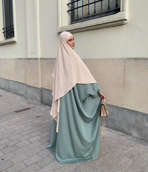 Khimar Style Muslim, Khimar Aesthetic, Khimar Outfit, Khimar Outfits, Khimar Style, Khimar Abaya, Khimar Hijab, French Khimar, Modest Outfits Muslim