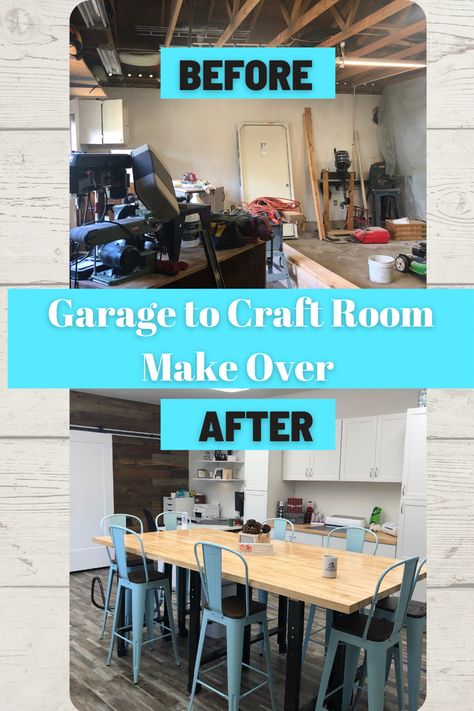 Garage Art Studio, Craft Room Makeover, Studio Garage, Sewing Nook, Garage Insulation, Garage Storage Inspiration, Converted Garage, Garage Room, Garage Remodel