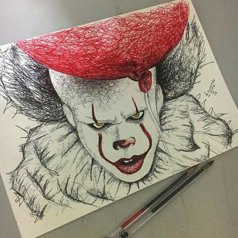 Clown Art Drawing, It Clown, Clown Art, Scary Clown Makeup, Clown Illustration, Stick Figure Drawing, Evil Clowns, Sketch Painting, Dot Painting