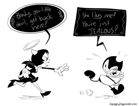 Machine Image, Hello Memes, Alice Angel, Bendy And The Ink Machine, Cartoon Crossovers, Old Cartoons, New Backgrounds, Ink Illustrations, Horror Game