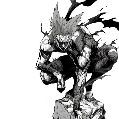 Garou Drawing Pencil, Hard Manga Panels, One Punch Man Garou Manga, Opm Manga Panels, One Punch Man Panels, One Punch Man Sketch, Manga Panels To Draw, Garou Drawing, One Punch Man Manga Panels