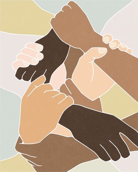 S T U D I O  S E A 〰️ on Instagram: “Stronger Together 🖤 “No one is born hating another person because of the color of his skin, or his background, or his religion. People must…” Stronger Together, Random Stuff, Abstract Artwork, Skin, On Instagram, Color, Instagram, Art