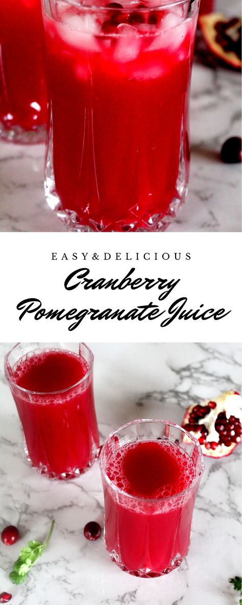 Enjoy this non-alcoholic cranberry pomegranate beverage,100% juice made with fresh, crisp cranberries and sweet pomegranates. Plus, no added sugar, no artificial flavors or preservatives, and 100% Vitamin C. #livingsmartandhealthy #freshjuicerecipes #homemadejuice #freshcranberryjuice #pomegrantejuice #cranberrypomegranatejuice #holidayentertaining #thanksgivingrecipes #christmasrecipes #holidayrecipes #healthyrecipes Homemade Pomegranate Juice, Pb2 Smoothie, Cranberry Lemonade, Pureed Food, Fresh Juice Recipes, Cranberry Pomegranate, Elderberry Juice, Cranberry Drinks, Cafe Recipes