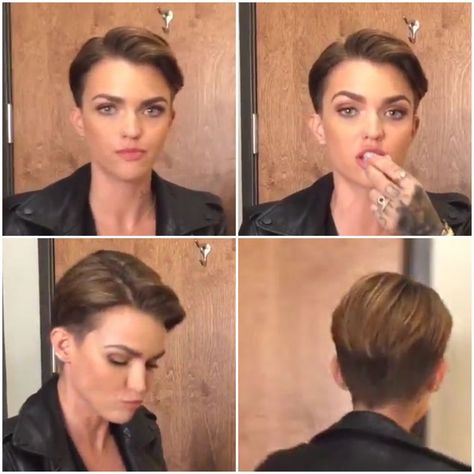 Ruby Rose Haircut, Ruby Rose Hair, Androgynous Hair, Short Hair Undercut, Shot Hair Styles, Short Pixie Haircuts, Rose Hair, Ruby Rose, Cortes De Cabello