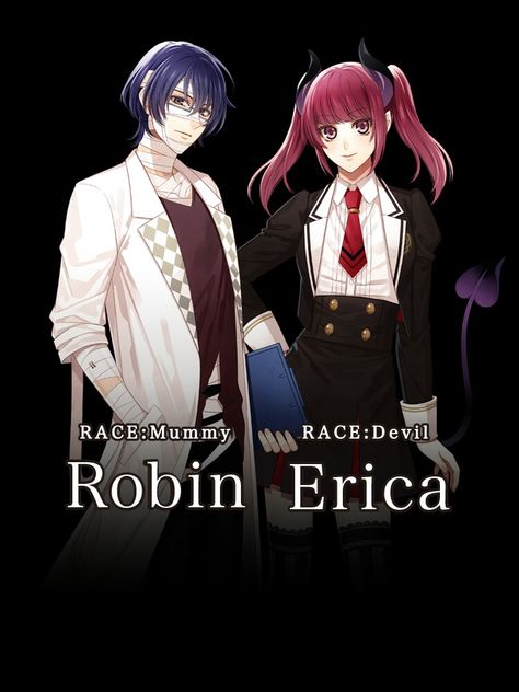 Ephemeral The Residents in the Dark - Robin & Erica The Residents, Is It Love?, Jungkook Fanart, Diabolik Lovers, Mystic Messenger, In The Dark, The Darkest, Anime Art, Fan Art