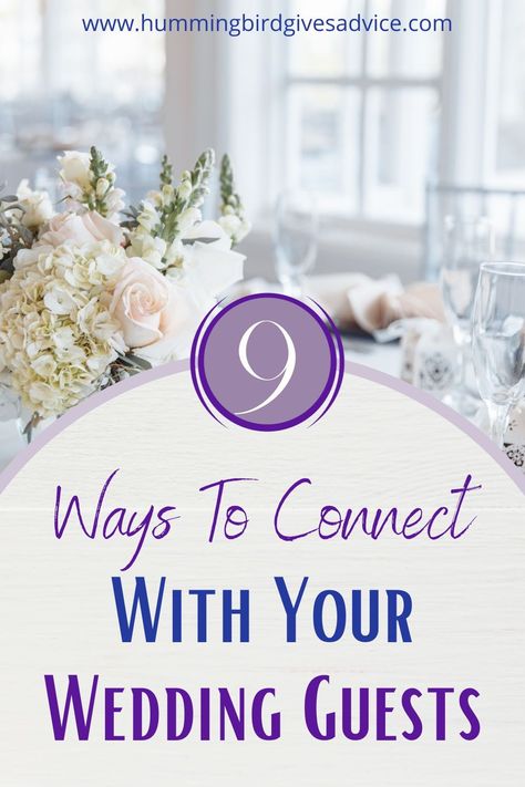 It can be hard to find ways to connect with your wedding guests, especially when you are having a large wedding. This post is filled with ideas to meet with, connect with, and spend time with your wedding guests. Many of the ideas ensure that you get to see every single one of your wedding guests, making them feel special for being at your wedding. // getting married // brides // grooms // wedding guests // wedding ceremony // wedding reception // receiving line // table photos // greeting guest Wedding Receiving Line, Different Dinners, Hummingbird Wedding, Wedding Reception Guest, Wedding Games For Guests, Wedding Toss, Small Weddings Ceremony, Low Budget Wedding, Gala Ideas