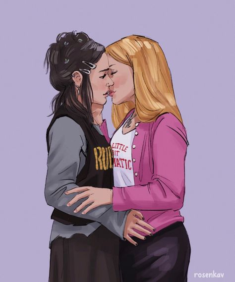 Janis Ian Fanart, Regina X Janis Fanart, Legally Blonde Art, Regina X Janis, Regina George Fanart, Mean Girls Fanart, Alex Casey, Wlw Fanart, Janis Ian