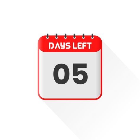 Countdown icon 5 Days Left for sales promotion. Promotional sales banner 5 days left to go 5 Days Left Countdown, 5 Days To Go Countdown, Days To Go Countdown, 5 Days Left, Alphabet Code, Icon 5, Eagle Wallpaper, Sales Promotion, Happy Birthday Wishes Quotes