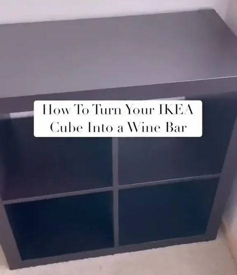 DO you want to make a stylish bar in your home for cocktail hour? A woman shared how she didn’t want to spend a fortune on one, so transformed a cheap Ikea Pax unit instead – and people are amazed with the end result. The homeowner showed how they bought a black cube unit and […] Diy Cube Shelf, Ikea Cube, Ikea Cubes, Black Cube, Cube Unit, Life On A Budget, Cube Shelves, Old Room, Ikea Pax