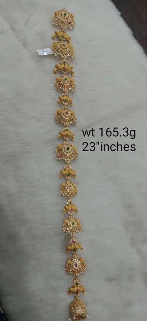 5 In One Vaddanam, Jada Billalu Designs Gold, Jada Billalu Designs, Gold Jada Designs, Detachable Jewellery, Jada Billalu, Gold Jada, Gold Hair Accessories Wedding, Vaddanam Designs