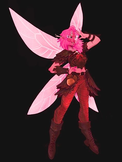 Faerie Character Design, Dungeons And Dragons Fairy, Fairy Rouge Dnd, Evil Pixie Art, Fairy Monk Dnd, D&d Fairy, Trickster Fairy, Fairy Rogue, Dnd Fairy Oc