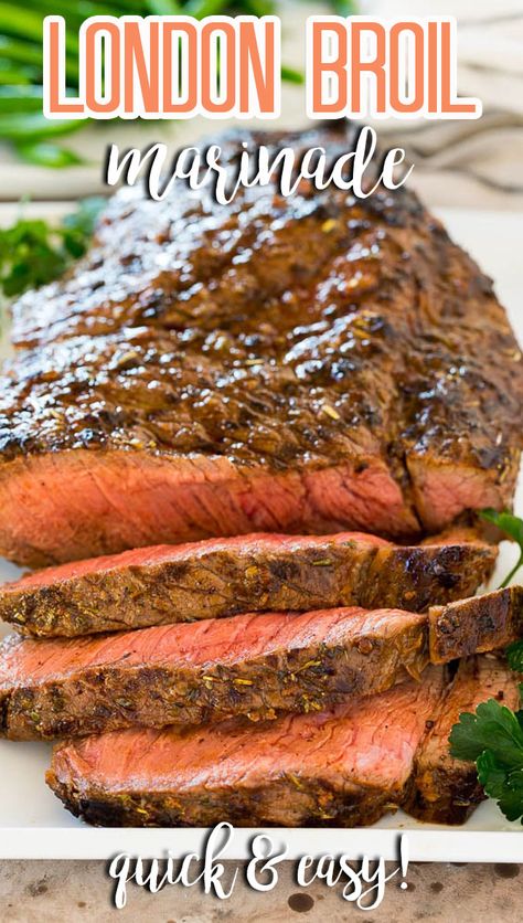 Marinated London Broil, London Broil Marinade, Steak Marinades, London Broil Recipes, Recipes With Soy Sauce, London Broil, Steak Marinade, Marinade Recipes, Beef Dishes