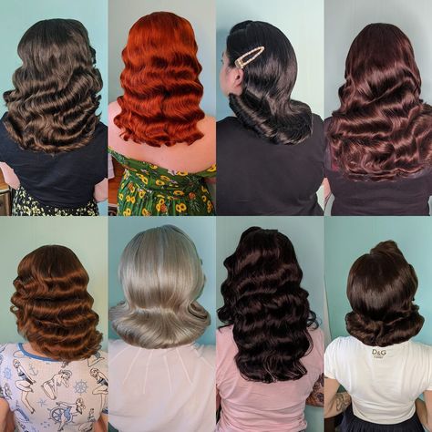 Short Vintage Hairstyles, Vintage Short Hair, Roller Set Hairstyles, Vintage Hairstyles For Long Hair, Vintage Hairstyle, Hairstyle Ideas Easy, 50s Hairstyles, Vintage Curls, 1940s Hairstyles