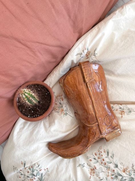 ✿ pottery cowboy boot ✿ Cowboy Boot, Cowboy Boots, Cowboy, Boots