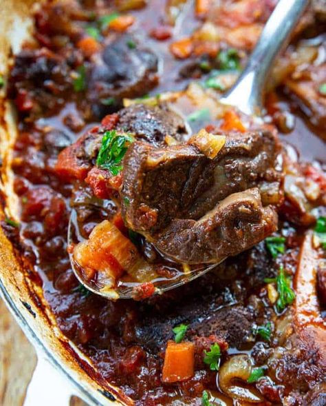 Osso Bucco (Braised Beef Shanks Recipe) - The Kitchen Magpie Beef Shanks Recipe, Osso Bucco Beef, Shank Recipes, Braised Beef Shanks, Bottom Round Roast Recipes, Osso Bucco Recipe, Shanks Recipe, Beef Shank Recipe, Beef Shanks