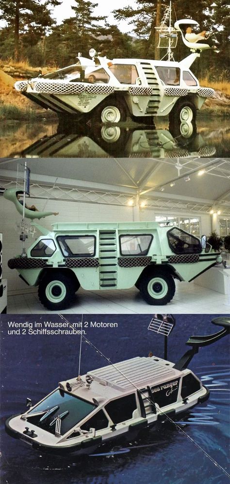 Luigi Colani, Sci Fi Tv Series, Mercedes Benz Unimog, Amphibious Vehicle, Sci Fi Tv, 4 Wheeler, Utility Vehicles, Boat Design, Offroad Vehicles