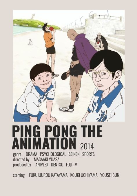 Ping Pong The Animation minimalist anime poster // @cloudycindy template used :) Ping Pong The Animation, Minimalist Anime Poster, Animation Poster, Poster Polaroid, Minimalist Anime, Sports Direct, Polaroid Poster, Anime Watch, Anime Titles