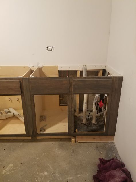 Basement bar cabinet-Ejector cabinet/Hide sump pit Subpump Cover Ideas, Sump Pump Cover Ideas Laundry Rooms, Basement Bar Cabinets, Diy Basement Ideas, Diy Basement Decor, Sump Pit, Basement Craft Rooms, Basement Bar Plans, Plumbing Layout