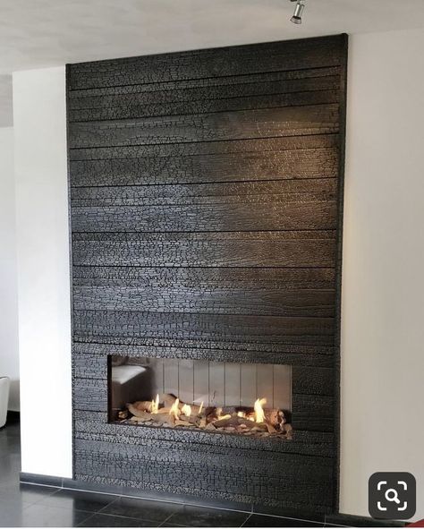 Shou Sugi Ban Interior Design, Shou Sugi Ban Fireplace, Burnt Wood Furniture, Yakisugi Interior, Burnt Wood Interior, Shoshugiban Wood, Shousugiban Wood, Yakisugi Furniture, Shou Sugi Ban Interior