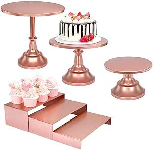 Rose Gold Dessert Table, Cupcake Stands For Weddings, Rose Gold Cake Stand, Wedding Dessert Table Ideas, Bridal Chair, Dessert Table Display, Wedding Cake Table Decorations, Different Kinds Of Cakes, Dessert Stands