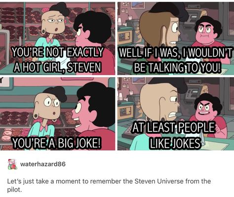 he was so salty and precious Steven Universe Pilot, Lars Steven Universe, Animation Quotes, Steven Universe Memes, Space Rocks, Tumblr Post, Steven Universe Funny, Steven Universe Characters, Steven Universe Comic