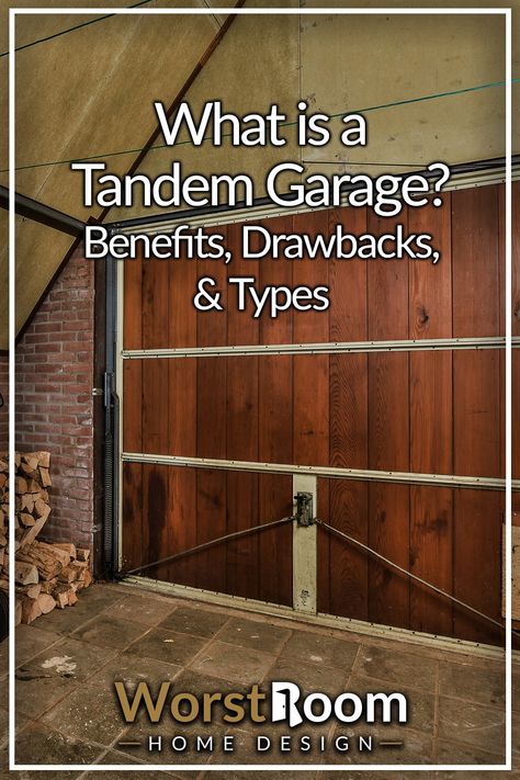 What is a Tandem Garage? Benefits, Drawbacks, & Types 3 Car Tandem Garage Organization Ideas, Tandem Garage Organization, Tandem Garage Ideas, Garage Exterior Ideas, Garage Loft Ideas, Garage Loft, Garage Exterior, Tandem Garage, Garage Interior