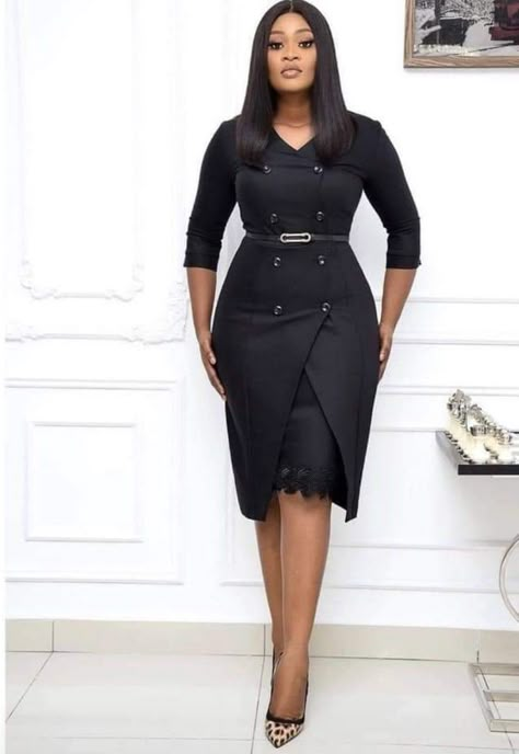 Office Dresses For Women Work Attire Classy, Office Dresses For Women Classy, Black Corporate Dress, Classy Black Outfits, Corporate Wears, Stylish Business Outfits, Office Wears, Corporate Dress, Office Dresses For Women