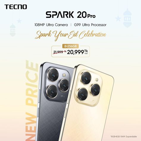 Spark your Eid celebration with more savings in your pocket! #SPARK20Pro is now available at new price, only 20,999/- (*VAT applicable). Don't miss out on this exclusive offer! #TECNO #SPARK20Pro #BeTheGameChanger Tecno Spark 20, Eid Celebration, Dentist Clinic, Clinic Logo, New Price, Girly Photography, Graphic Poster, Anger, Quick Saves