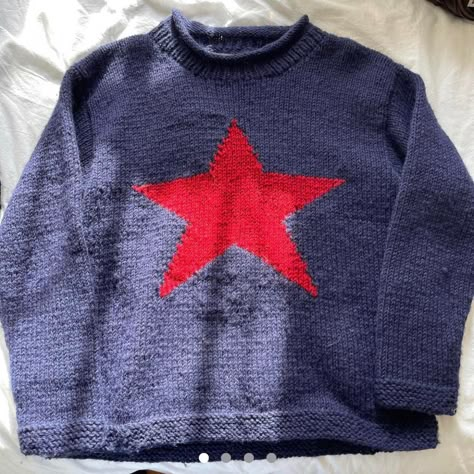 2000s Clothes, Pullover Women, Vintage Jumper, Winter Pullover, Star Sweater, Sweater White, Star Pattern, Knit Sweatshirt, Mode Inspo