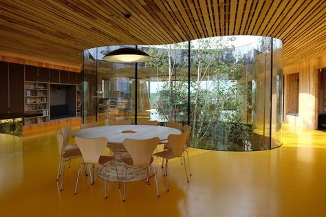 Enclosed Garden, Healthcare Architecture, Experimental Design, Central Idea, Garden Frame, Timber Panelling, Rehabilitation Center, Aged Care, Glass Walls