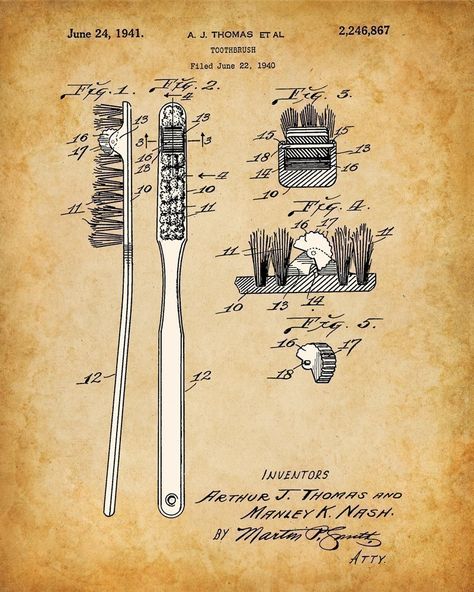 Original Bathroom Patent Art Prints  Set of Four Photos 8x10 Unframed >>> To view further for this item, visit the image link. (This is an affiliate link) Toothbrush Illustration, Chalkboard Art Print, Patent Art Prints, Chalkboard Decor, Wall Art Illustration, Retro Kunst, Patent Art, Chalkboard Art, Patent Prints