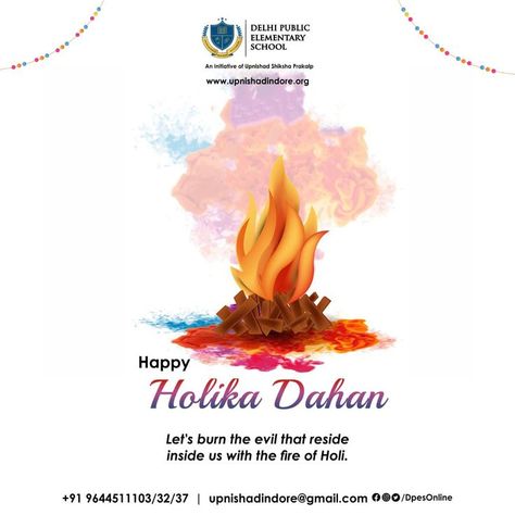 Let’s burn all our negativity on this Holika Dahan and welcome a colourful fresh start this Holi. . @dpesonline wishes you a very Happy Holika Dahan 🔥 . . #HolikaDahan #Holika #Blessings #Victory #BurnTheNegativity #DPES #Indore #India Holika Dahan Creative Post, Holika Dahan Creative, Holika Dahan Creative Ads, Holika Dehen, Happy Holika Dahan, Holika Dahan, Shiva Shankar, Festival Wishes, Morning Texts