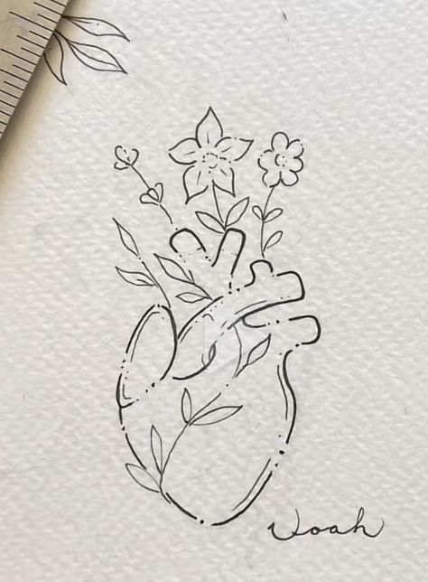 Heart Muscle Tattoo, Dainty Medical Tattoo, Cute Medical Tattoos, Fine Line Medical Tattoo, Minimalist Medical Tattoo, Organ Tattoo Ideas, Open Heart Surgery Tattoo Ideas, Heart Fineline Tattoo, Romance Reader Tattoo