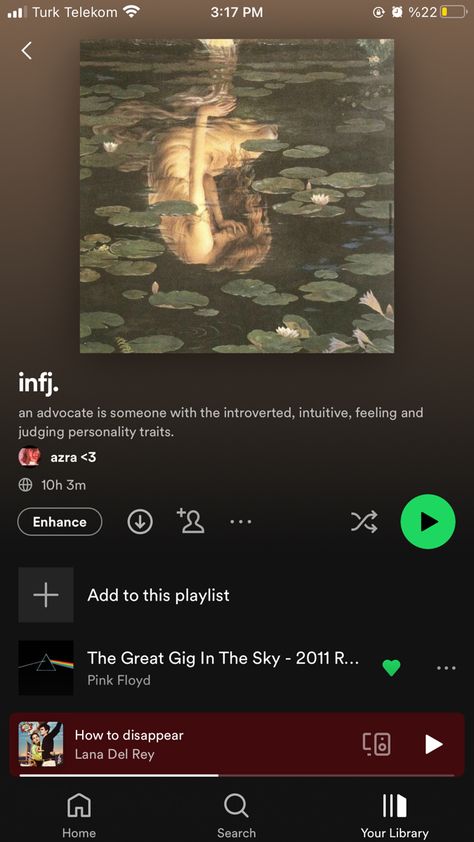 #playlist#song#lyrics#lanadelrey#infj#mbti#spotify Infj Songs, Infj Vibes, Playlist Song, Infj Mbti, Infj Personality Type, How To Disappear, Infj Personality, Personality Type, Personality Traits