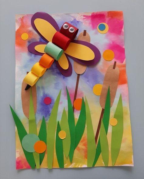 Spring Art Lessons Elementary, Spring Crafts For Kids Elementary, Art First Grade, Diy – Velikonoce, Spring Arts And Crafts, May Crafts, Spring Art Projects, Bug Crafts, Spring Crafts For Kids