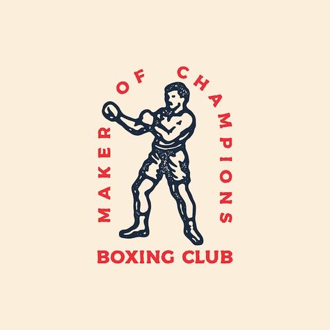 Vintage Sports Tees, Old School Boxing, Vintage Gym, Gym Graphics, Vintage Sports Logo, Gym Logos, Gym Logo Design, Sport Club Logo, Athletic Logo