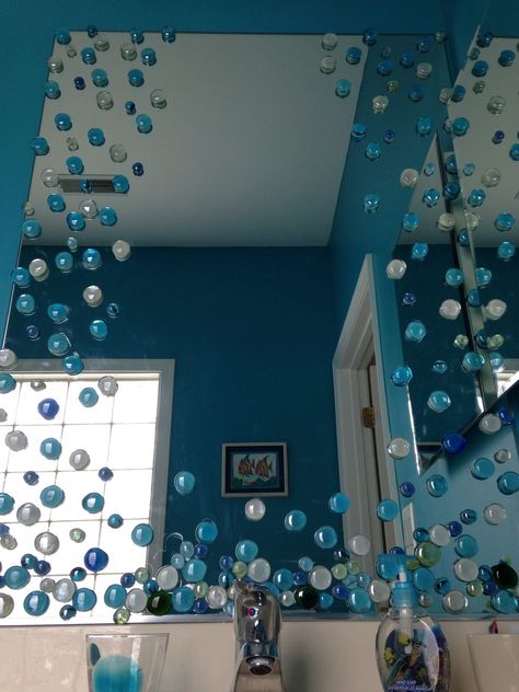 Under the water mirror Under The Sea Bathroom, Sea Bathroom Decor, Ocean Bathroom Decor, Sea Bathroom, Ocean Bathroom, Mermaid Bathroom Decor, Mermaid Bedroom, Mermaid Bathroom, Mermaid Room