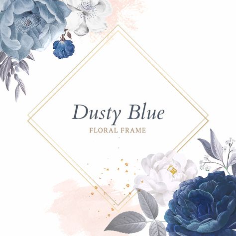 Dusty blue roses frame template vector | premium image by rawpixel.com / Minty Dusty Blue Background, Roses And Violets, Background Wedding, Wedding Invitation Background, Winter Wedding Colors, Invitation Background, Rose Frame, Blue Wedding Invitations, Floral Poster