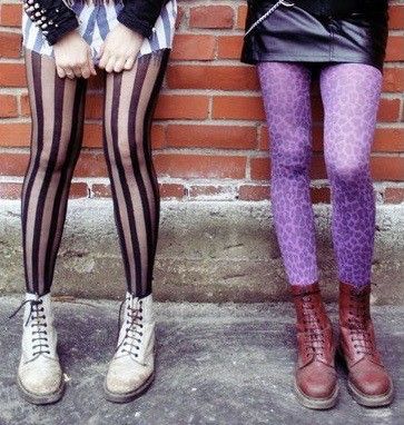 Pastel Goth Outfits 2014, 18th Birthday Best Friend, 2014 Tumblr Aesthetic Outfits Grunge, Sleazy Outfits, Striped Tights Outfit, Gem Outfits, Funky Tights Outfits, Cute Clothes Drawing, Colorful Tights Outfit