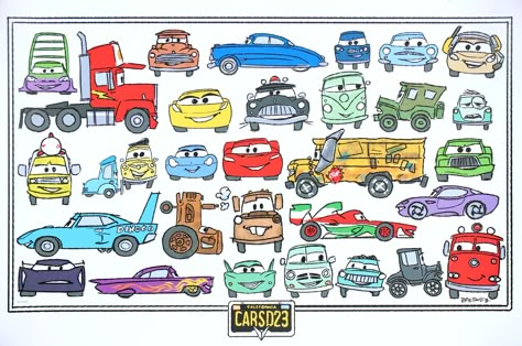 Disney Cars Illustration, Pixar Cars Tattoo Ideas, Disney Cars Art, Cars Tattoo Disney, Pixar Drawings, Funny Fanart, 1980 Cartoons, Cars Funny, Queen Drawing