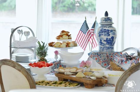 How to Style a Food Table Christmas Shower, Fourth Of July Food, Setting Ideas, Serving Table, Food Table, Food Display, Serving Food, Food Presentation, Serving Piece