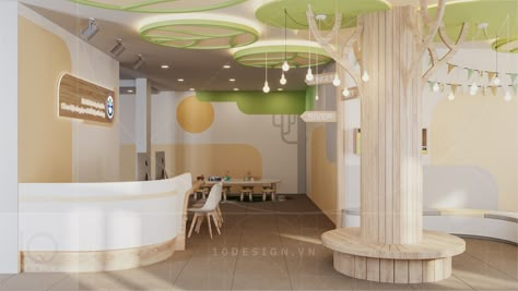 Kindergarten Reception Design, Kindergarten Reception, Receptionist Design, Education Design Interior, Daycare Furniture, Playgrounds Architecture, Pediatric Dental Office, Kindergarten Interior, Modern Restaurant Design