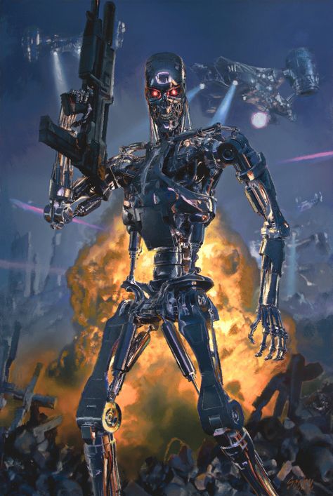 Terminator Future, Terminator Art, The Terminator 2, T 800 Terminator, Terminator 1984, Terminator Movies, Terminator Genisys, Sci Fi Films, Fiction Movies